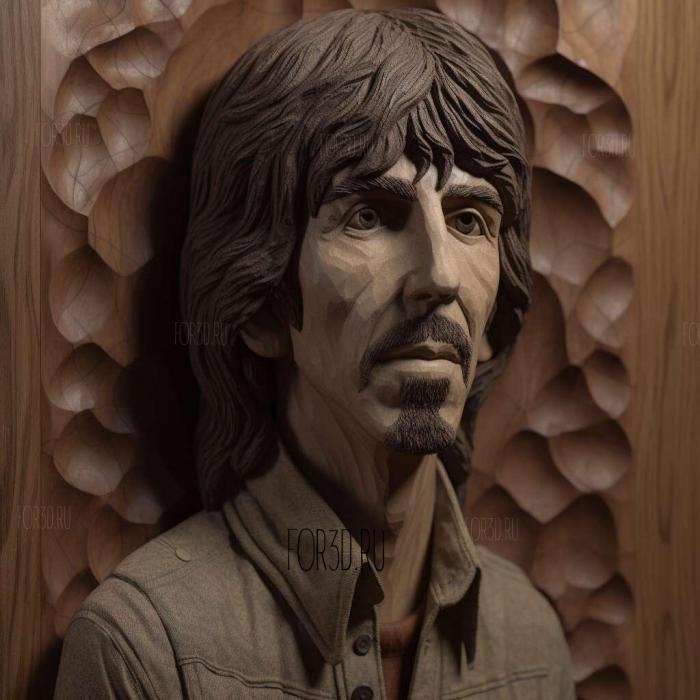 George Harrison 2 stl model for CNC